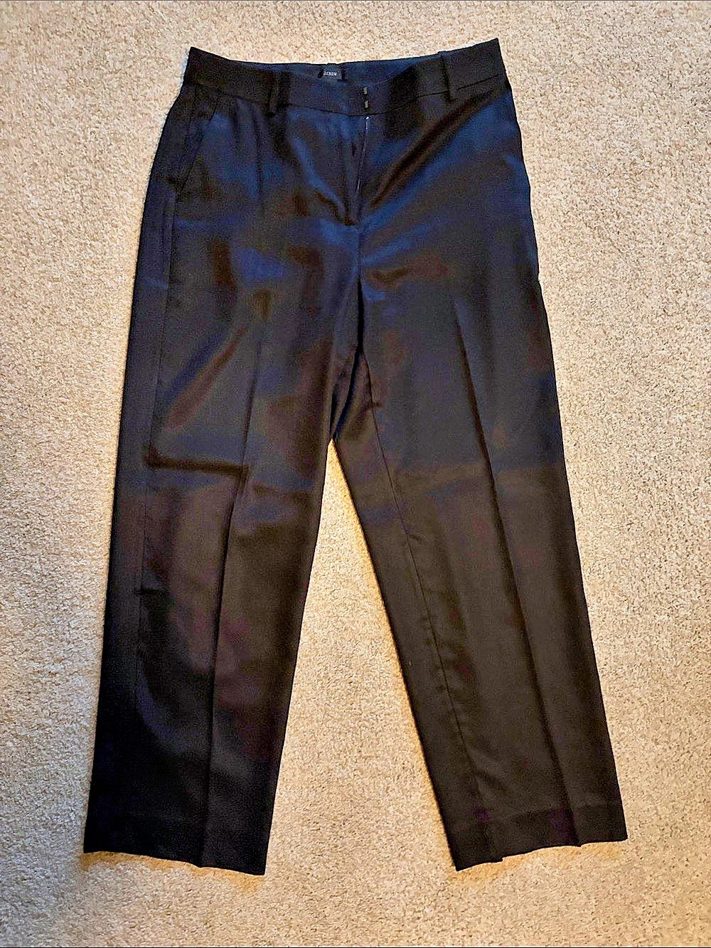 J.Crew Ingrid Pant in Gramercy Twill Black Trousers Size 8